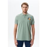 Ar-ma Erkek Polo Yaka Tişört Yazi Baskili Örme Kumaş Regular Fit%100 Pamuk 30/1 Çift Toplama Penye Pike Y29374356202 Yeşil-Y2