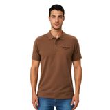 Ar-ma Erkek Polo Yaka Tişört Yazi Baskili Örme Kumaş Regular Fit%100 Pamuk 30/1 Çift Toplama Penye Pike Y31374357902 Kahverengi-K7