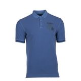 Ar-ma Erkek Polo Yaka Tişört Yazi Baskili Örme Kumaş Regular Fit%100 Pamuk 30/1 Çift Toplama Penye Pike Y9TYO7340 Saks Mavisi-SM1
