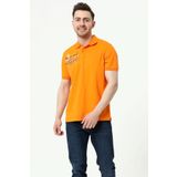Ar-ma Erkek Polo Yaka Tişört Yazi Baskili Örme Kumaş Regular Fit%95 Pamuk%5 Likra 30/1 Tek Toplama Licrali Pike Y22374300701 Turuncu-T1