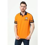 Ar-ma Erkek Polo Yaka Tişört Yazi Baskili Örme Kumaş Regular Fit%95 Pamuk%5 Likra 30/1 Tek Toplama Licrali Pike Y22374300901 Turuncu-T1