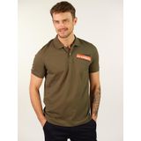 Ar-ma Erkek Polo Yaka Tişört Yazi Baskili Örme Kumaş Regular Fit%95 Pamuk%5 Likra 30/1 Tek Toplama Licrali Pike Y22374301001 Haki-H1