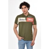 Ar-ma Erkek Polo Yaka Tişört Yazi Baskili Örme Kumaş Regular Fit%95 Pamuk%5 Likra 30/1 Tek Toplama Licrali Pike Y22374301301 Haki-H1