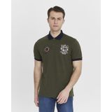 Ar-ma Erkek Polo Yaka Tişört Yazi Baskili Örme Kumaş Regular Fit%95 Pamuk%5 Likra 30/1 Tek Toplama Licrali Pike Y27374308801 Haki-H1