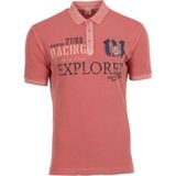 Ar-ma Erkek Polo Yaka Tişört Yazi Baskili Regular Fit Çift Toplama Penye Pike Y0TYO7179 - Pembe-PN101 - XL