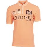 Ar-ma Erkek Polo Yaka Tişört Yazi Baskili Regular Fit Çift Toplama Penye Pike Y0TYO7179 - Turuncu-T2