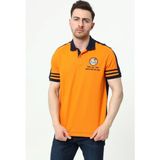 Ar-ma Erkek Polo Yaka Tişört Yazi Baskili Regular Fit Tek Toplama Licrali Pike Y22374300901 - Turuncu