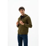 Ar-ma Erkek Tam Fermuar Sweatshirt Basic Baskisiz Kapşonlu Fleto Cepli Örme Kumaş Regular Fit%70 Pamuk%30 Polyester 30/1 Şardonlu Üç İplik K24324935801 Haki-H1