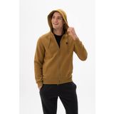Ar-ma Erkek Tam Fermuar Sweatshirt Basic Baskisiz Kapşonlu Fleto Cepli Örme Kumaş Regular Fit%70 Pamuk%30 Polyester 30/1 Şardonlu Üç İplik K24324935801 Kahverengi-K3
