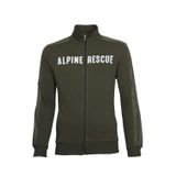 Ar-ma Erkek Tam Fermuar Sweatshirt Yazi Baskili Fleto Cepli Dik Yaka Örme Kumaş Regular Fit%90 Pamuk%10 Polyester Diagonal Üç İplik K21324922001 Haki-H1