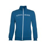Ar-ma Erkek Tam Fermuar Sweatshirt Yazi Baskili Fleto Cepli Dik Yaka Örme Kumaş Regular Fit%90 Pamuk%10 Polyester Diagonal Üç İplik K21324922301 Mavi-M2