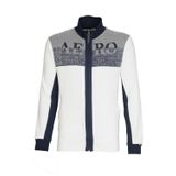 Ar-ma Erkek Tam Fermuar Sweatshirt Yazi Baskili Fleto Cepli Dik Yaka Örme Kumaş Regular Fit%96 Pamuk%4 Likra Karbon Firçali Licrali 2 İplik K21324992101 Ekru-E1