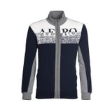 Ar-ma Erkek Tam Fermuar Sweatshirt Yazi Baskili Fleto Cepli Dik Yaka Örme Kumaş Regular Fit%96 Pamuk%4 Likra Karbon Firçali Licrali 2 İplik K21324992101 Lacivert-L1