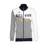 Ar-ma Erkek Tam Fermuar Sweatshirt Yazi Baskili Fleto Cepli Dik Yaka Örme Kumaş Regular Fit%96 Pamuk%4 Likra Karbon Firçali Licrali 2 İplik K21324992301 Ekru-E1