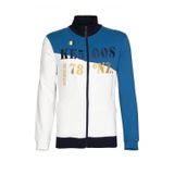 Ar-ma Erkek Tam Fermuar Sweatshirt Yazi Baskili Fleto Cepli Dik Yaka Örme Kumaş Regular Fit%96 Pamuk%4 Likra Karbon Firçali Licrali 2 İplik K21324992301 Mavi-M2