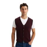 Ar-ma Erkek Triko Yelek Slim Fit Kısa Kollu Örme Likralı Pike%90 Akrilik%10 Wool K0YYO0858 Siyah-S5 - Bordo B5