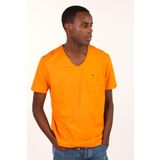 Ar-ma Erkek V Yaka Tişört Basic Regular Fit%100 Pamuk Süprem Baskısız Y22364400101 Turuncu-T1