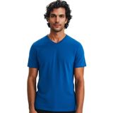 Ar-ma Erkek V Yaka Tişört Baskisiz Basic Örme Kumaş Regular Fit%100 Pamuk 30/1 Penye Süprem Y31364408102 Mavi-M2