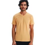 Ar-ma Erkek V Yaka Tişört Baskisiz Basic Örme Kumaş Regular Fit%100 Pamuk 30/1 Penye Süprem Y31364408102 Pembe-P1