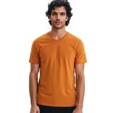 Ar-ma Erkek V Yaka Tişört Baskisiz Basic Örme Kumaş Regular Fit%100 Pamuk 30/1 Penye Süprem Y31364408102 Pembe-P4