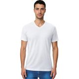 Ar-ma Erkek V Yaka Tişört Baskisiz Basic Örme Kumaş Regular Fit%47 Modal%47 Pamuk%6 Likra 30/1 Penye Modal Full Likra Süprem Y31344473102 Vizon-V1