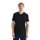 Ar-ma Erkek V Yaka Tişört Regular Fit%47 Modal%47 Pamuk%6 Likra Süprem Basic Baskısız Y29344472102 Siyah-S1
