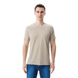 Ar-ma Erkek V Yaka Tişört Regular Fit%95 Pamuk%5 Likra Süprem Basic Baskısız Y29364453102 Bej-B1