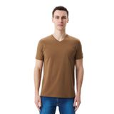 Ar-ma Erkek V Yaka Tişört Regular Fit%95 Pamuk%5 Likra Süprem Basic Baskısız Y29364453102 Kahverengi-K1