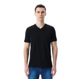 Ar-ma Erkek V Yaka Tişört Regular Fit%95 Pamuk%5 Likra Süprem Basic Baskısız Y29364453102 Siyah-S1