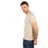 Ar-ma Erkek V Yaka Tişört Slim Fit%93 Pamuk%7 Elastan Süprem Basic Baskısız Y22364451501 Bej-B1