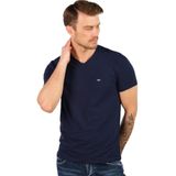 Ar-ma Erkek V Yaka Tişört Slim Fit%93 Pamuk%7 Elastan Süprem Basic Baskısız Y22364451501 Lacivert-L1