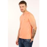 Ar-ma Erkek V Yaka Tişört Slim Fit%93 Pamuk%7 Elastan Süprem Basic Baskısız Y22364451501 Pembe-P2