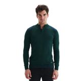 Ar-ma Erkek Yarım Yaka Triko Kazak Slim Fit%50 Pamuk%50 Akrilik Likralı K0KRO0864 Yeşil-Y10