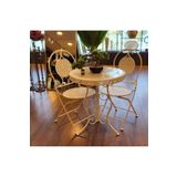AR PLASTİK Ferforje Set Masa Sandalye Balkon Takımı Bahçe Takımı Kafe Takımı
