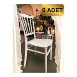 AR PLASTİK Mutfak Sandalyesi Beyaz 6 ADET, Napolyon Sandalye, Beyaz Sandalye, Plastik Sandalye