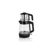 Ar3101 Gusto Cam Çay Makinesi 1900 W, 0.9 L Demlik Kapasitesi, Siyah