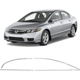 Araba Alışveriş Honda Aksesuar Civic 2006 Sportif Tam Tur Metal Krom Cam Çıta Seti