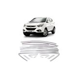 Araba Alışveriş Hyundai Aksesuar IX35 Sportif Tam Tur Metal Krom Cam Çıta Seti