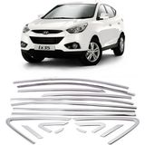 Araba Alışveriş Hyundai Aksesuar IX35 Sportif Tam Tur Metal Krom Cam Çıta Seti