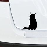 Araba Arka Cam için Kedi Gölgesi Sticker Yapıştırma Siyah 18CM