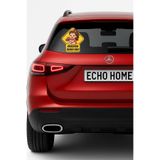 Araba Arkası Arabada Bebek Var Sticker Oto Sticker – Pembe Fiyonklu Arabalı Kız Bebek