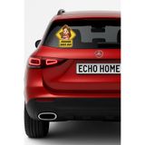 Araba Arkası Arabada Bebek Var Sticker Oto Sticker – Pembe Fiyonklu Oyuncaklı Kız Bebek