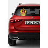 Araba Arkası Arabada Bebek Var Sticker Oto Sticker – Pembe Tulumlu Atkılı Kız Bebek