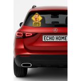 Araba Arkası Arabada Bebek Var Sticker Oto Sticker – Sarı Kırmızı Tişörtlü Erkek Bebek