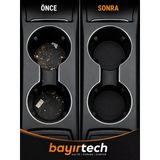 Araba Bardak Altlığı Silikon Araç Içi Kaymaz Mat Telefon Para Malzeme Tutucu Siyah Renk 65 mm 2 Adet
