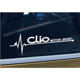 Araba Clio Nabız Kalp Atışı Sticker 2 Adet Sağ Sol Kelebek Cam - Çok Renkli - 17CM