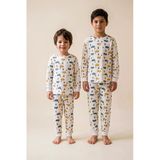 Araba Desenli %100 Pamuk Süprem Kumaş Erkek Bebek - Çocuk Pijama Takımı
