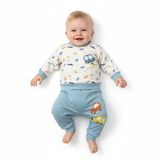 Araba Desenli Erkek Bebek Pijama Takım, TURKUAZ, 6-9 AY