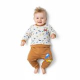 Araba Desenli Erkek Bebek Pijama Takım, TURUNCU, 3-6 AY