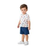 Araba Desenli, Yazlık, Erkek Çocuk/Bebek Şortlu Takım Çok Renkli 6-9 AY